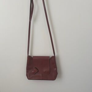 Elegant Brown Leather Crossbody Bag by Vera Pelle
